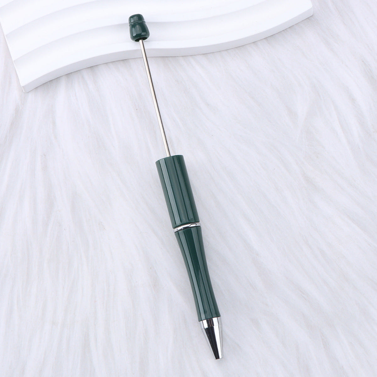 Beaded pen wholesale - diy creative cute beaded ballpoint pen - uv electroplated beaded pen - tri-color gradient beaded pen
