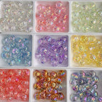 Acrylic 16mm clear uv coated pumpkin beads diy/phone chain beaded pen keychain material loose beads wholesale