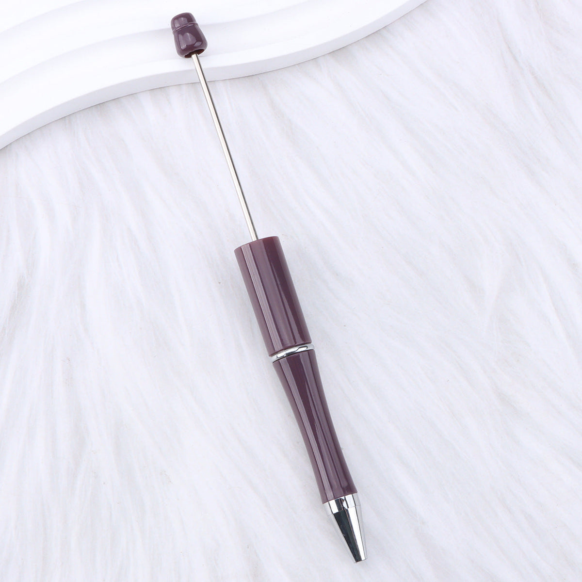 Beaded pen wholesale - diy creative cute beaded ballpoint pen - uv electroplated beaded pen - tri-color gradient beaded pen