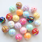 Acrylic new large uv pumpkin beads straight hole loose beads diy bracelet mobile phone chain chain beads jewelry accessories