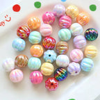 Acrylic new large uv pumpkin beads straight hole loose beads diy bracelet mobile phone chain chain beads jewelry accessories